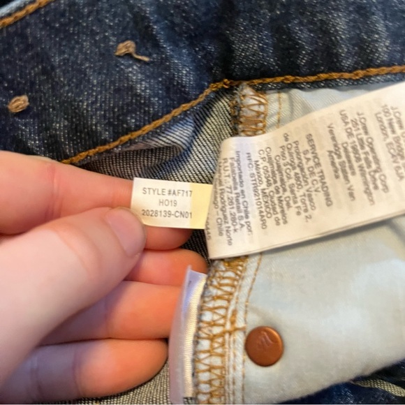 Madewell The Perfect Vintage Crop Jean Exposed Button Fly Blue Denim High Rise - Picture 10 of 10